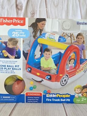 Fisher-Price Little People Fire Truck Ball Pit Inflatable Sealed 2019